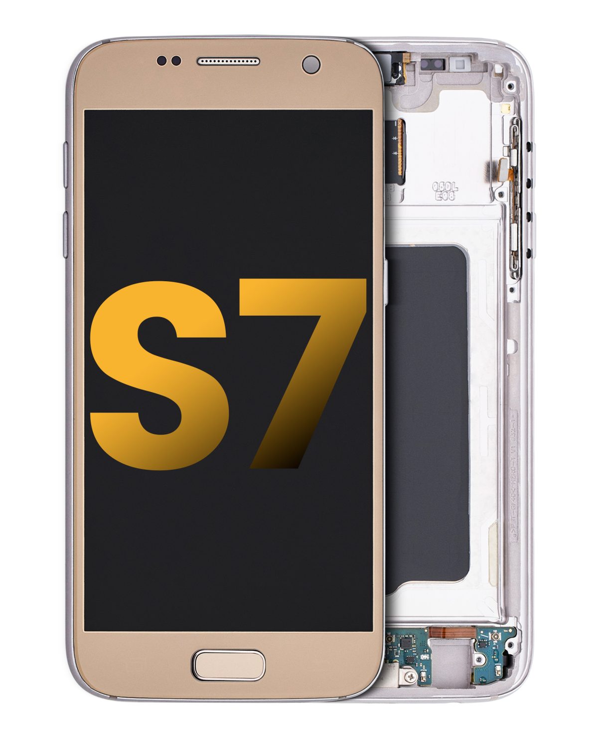 Samsung Galaxy S7 İle Uyumlu İçin Çerçeveli ekran Orijinal (Tüm ABD Modelleri) (Altın Platin)  Orijinal Ekranı - Görsel 3