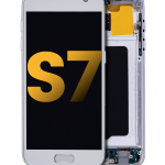 Samsung Galaxy S7 İle Uyumlu İçin Çerçeveli ekran Orijinal (Tüm ABD Modelleri) (Gümüş Titanyum)  Orijinal Ekranı
