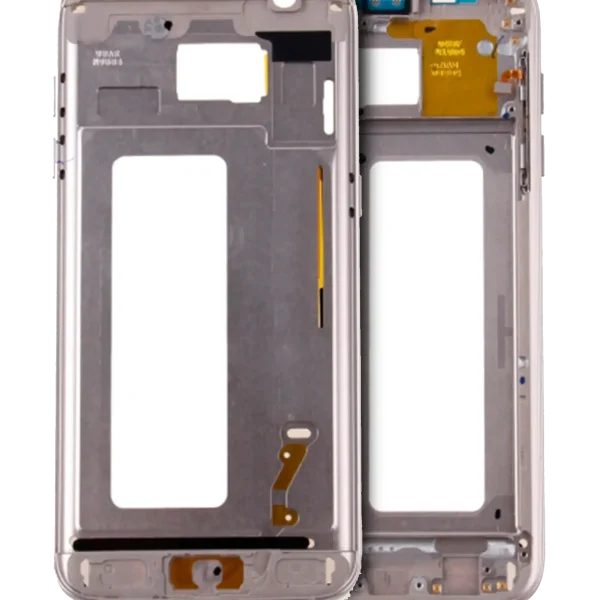 Samsung Galaxy S7 İle Uyumlu Orta Çerçeve Muhafaza (Küçük Parçalarla) (Altın)