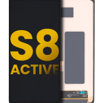 Samsung Galaxy S8 Active İle Uyumlu Çerçevesiz ekran Orijinal Ekranı Orijinal (Meteor Grisi)