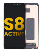 Samsung Galaxy S8 Active İle Uyumlu Çerçevesiz ekran Orijinal Ekranı Orijinal (Meteor Grisi)