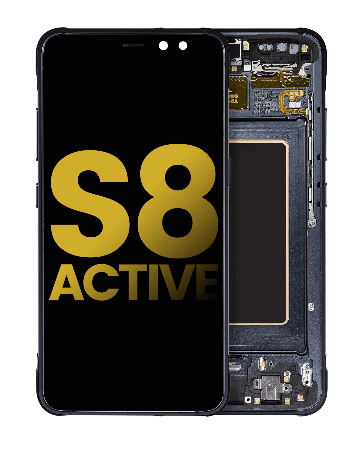 Samsung Galaxy S8 Active İle Uyumlu İçin Çerçeveli ekran Orijinal (Meteor Grisi)  Orijinal Ekranı Uyumlu