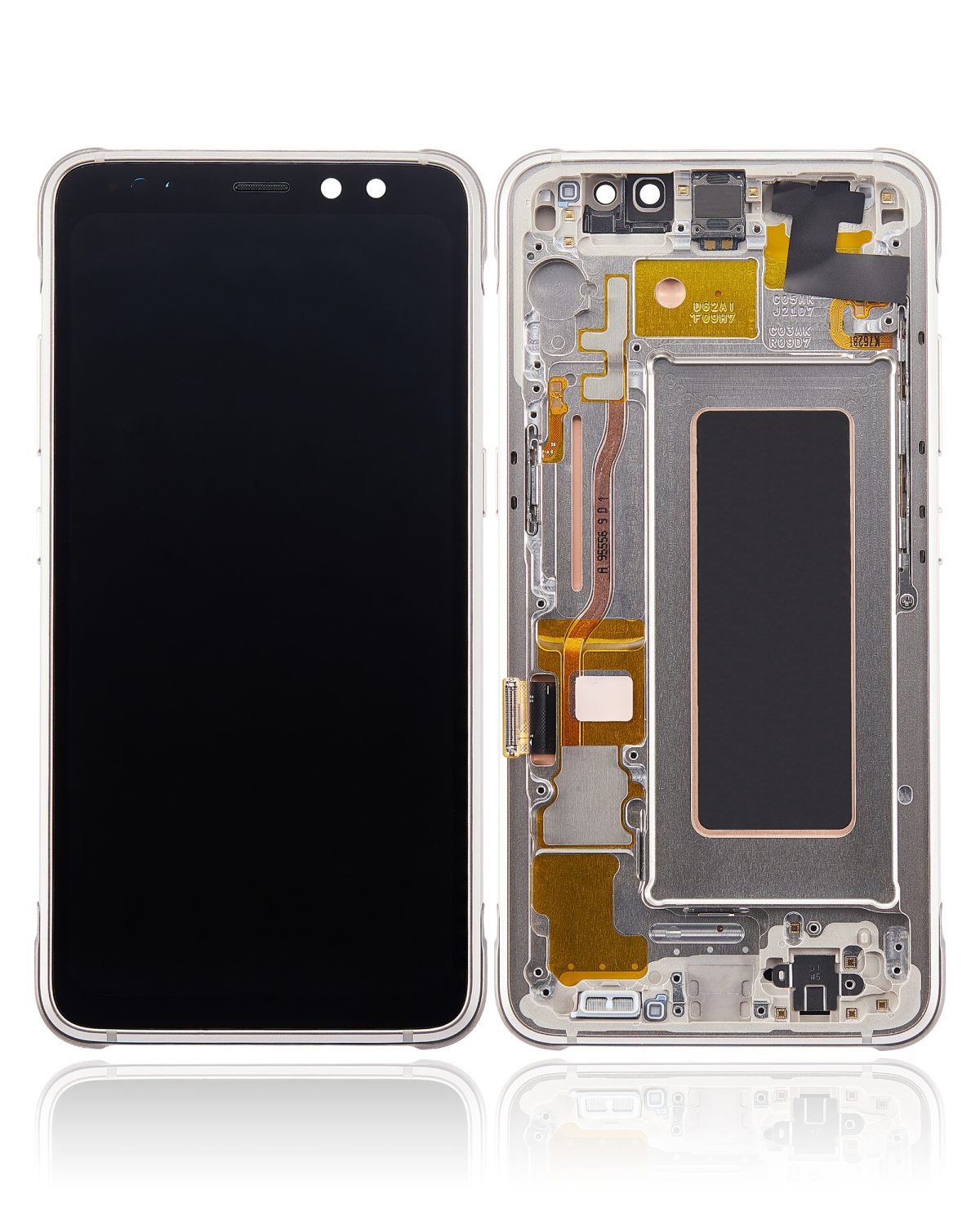 Samsung Galaxy S8 Active İle Uyumlu İçin Çerçeveli ekran Orijinal  Orijinal Ekranı (Tungsten Altın) - Görsel 2
