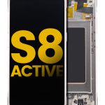 Samsung Galaxy S8 Active İle Uyumlu İçin Çerçeveli ekran Orijinal  Orijinal Ekranı (Tungsten Altın)