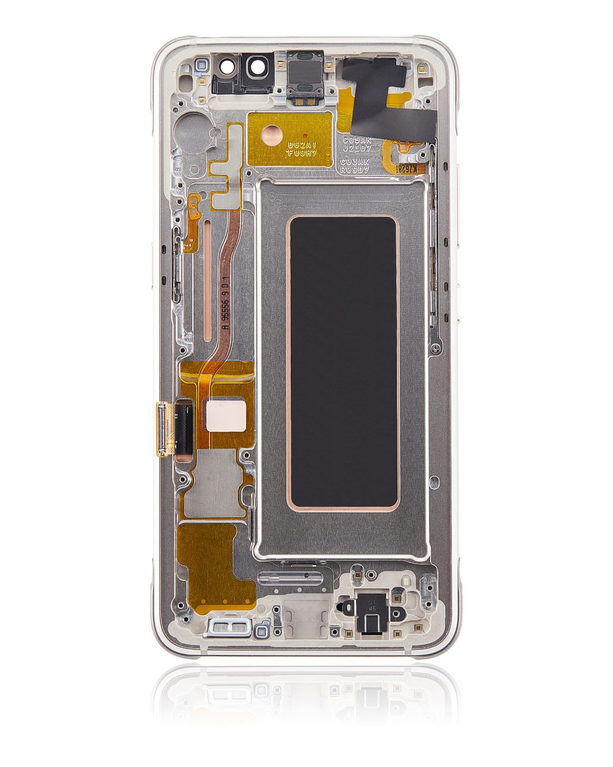 Samsung Galaxy S8 Active İle Uyumlu İçin Çerçeveli ekran Orijinal  Orijinal Ekranı (Tungsten Altın) - Görsel 5