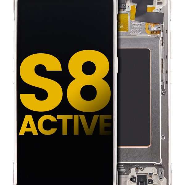 Samsung Galaxy S8 Active İle Uyumlu İçin Çerçeveli ekran Orijinal  Orijinal Ekranı (Tungsten Altın)