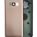 Samsung Galaxy S8 Arka İle Uyumlu Kapak Camı Kamera Lensiyle  (Aftermarket Plus) (Akçaağaç Altını)