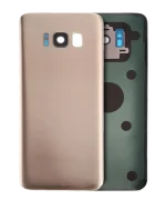 Samsung Galaxy S8 Arka İle Uyumlu Kapak Camı Kamera Lensiyle  (Aftermarket Plus) (Akçaağaç Altını)