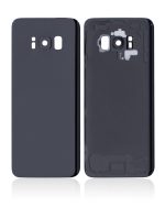 Samsung Galaxy S8 Arka İle Uyumlu Kapak Camı Kamera Lensiyle Uyumlu (Servis Paketi) (Gece ​​Yarısı Siyahı) - Görsel 2