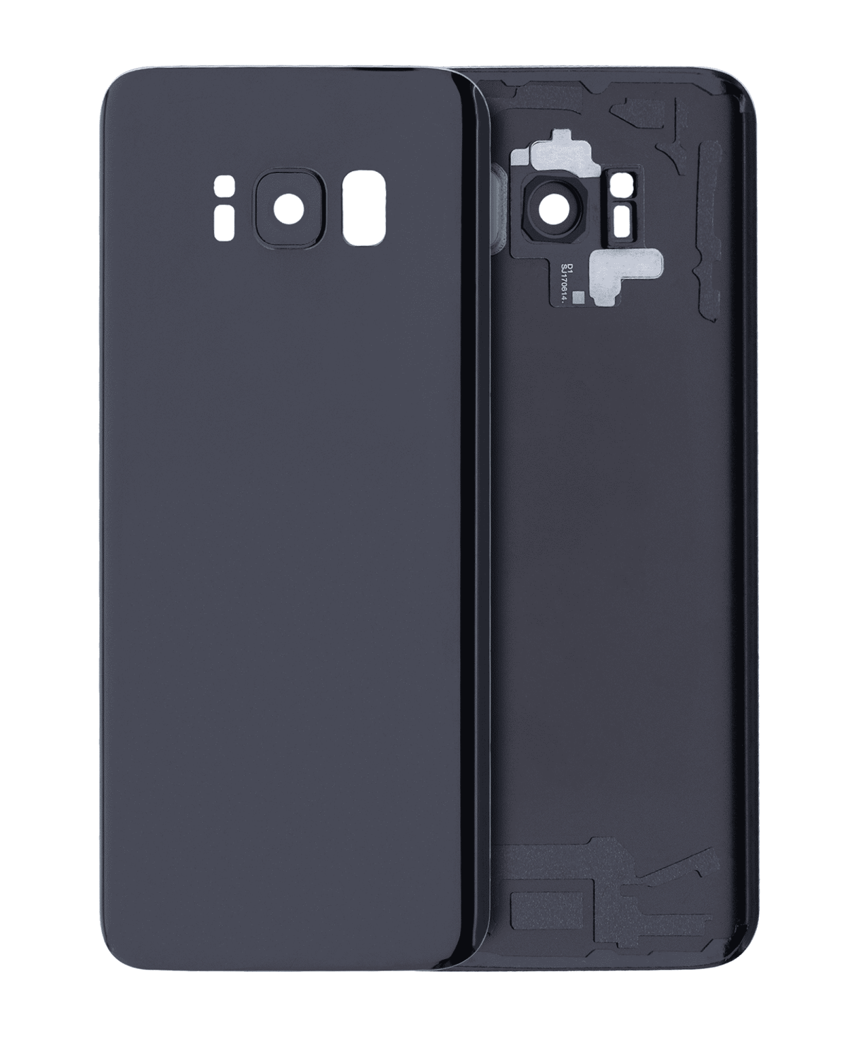 Samsung Galaxy S8 Arka İle Uyumlu Kapak Camı Kamera Lensiyle Uyumlu (Servis Paketi) (Gece ​​Yarısı Siyahı)