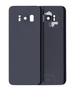 Samsung Galaxy S8 Arka İle Uyumlu Kapak Camı Kamera Lensiyle Uyumlu (Servis Paketi) (Gece ​​Yarısı Siyahı)