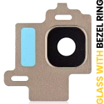 Samsung Galaxy S8 İle Uyumlu İçin Çerçeve (Altın)  Halkalı Arka Kamera Lensi Uyumlu