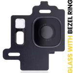 Samsung Galaxy S8 İle Uyumlu İçin Çerçeve (Gece ​​Yarısı Siyahı)  Halkalı Arka Kamera Lensi