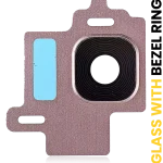 Samsung Galaxy S8 İle Uyumlu İçin Çerçeve (Gül Altını)  Halkalı Arka Kamera Lensi