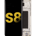 Samsung Galaxy S8 İle Uyumlu İçin Çerçeveli ekran Orijinal (Arctic Silver)  Orijinal Ekranı