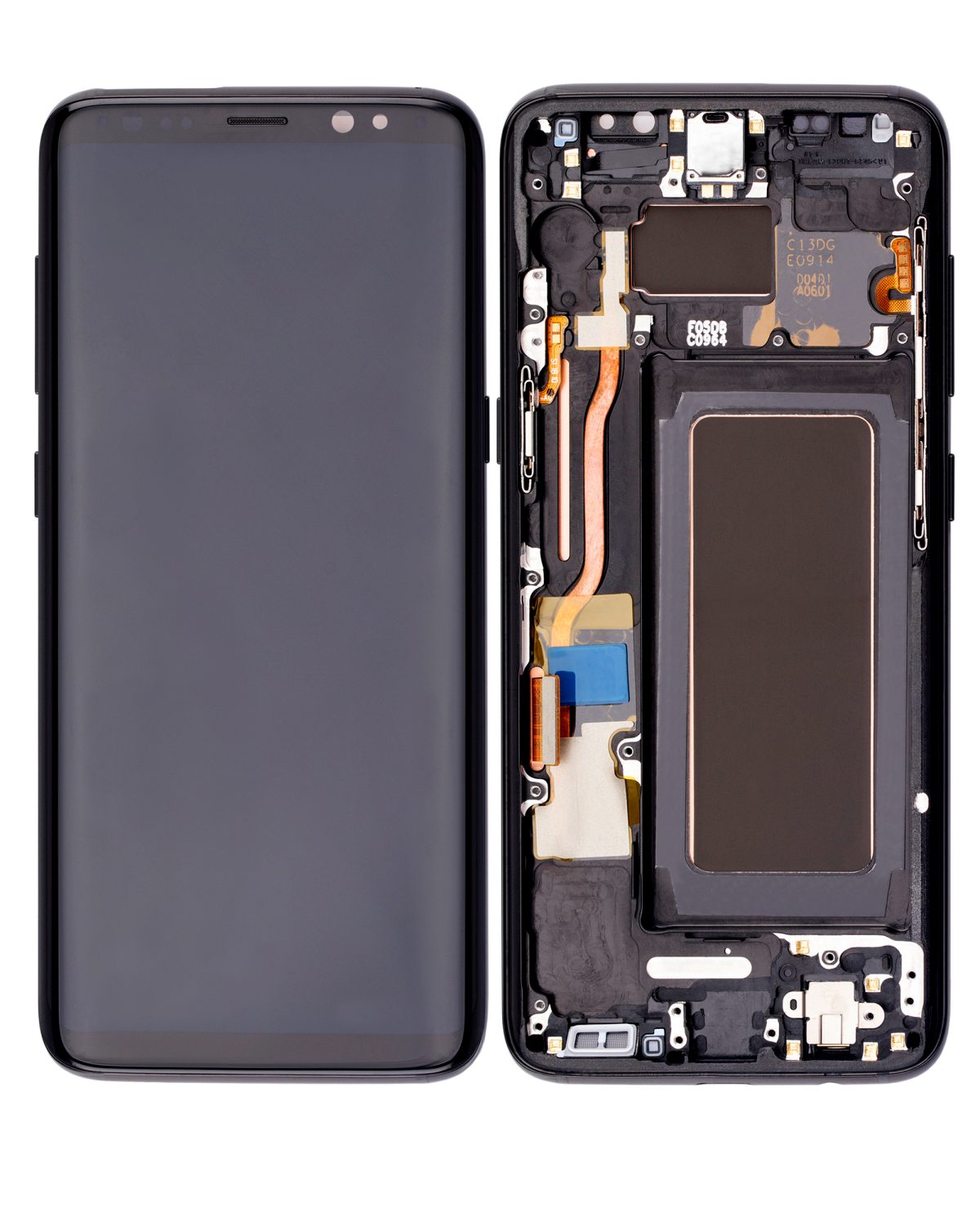 Samsung Galaxy S8 İle Uyumlu İçin Çerçeveli ekran Orijinal Ekranı (Leke: B Sınıfı) (Gece ​​Yarısı Siyahı) - Görsel 2