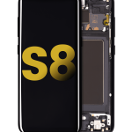 Samsung Galaxy S8 İle Uyumlu İçin Çerçeveli ekran Orijinal (Gece ​​Yarısı Siyahı)  Orijinal Ekranı Uyumlu