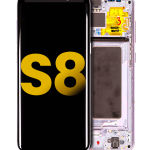 Samsung Galaxy S8 İle Uyumlu İçin Çerçeveli ekran Orijinal (Orkide Grisi)  Orijinal Ekranı Uyumlu
