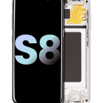 Samsung Galaxy S8 İle Uyumlu İçin Çerçeveli ekran (Service Pack) (Arctic Silver)  Orijinal Ekranı Uyumlu