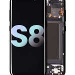 Samsung Galaxy S8 İle Uyumlu İçin Çerçeveli ekran (Service Pack) (Gece ​​Yarısı Siyahı)  Orijinal Ekranı