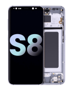 Samsung Galaxy S8 İle Uyumlu İçin Çerçeveli ekran (Service Pack) (Orkide Grisi)  Orijinal Ekranı Uyumlu