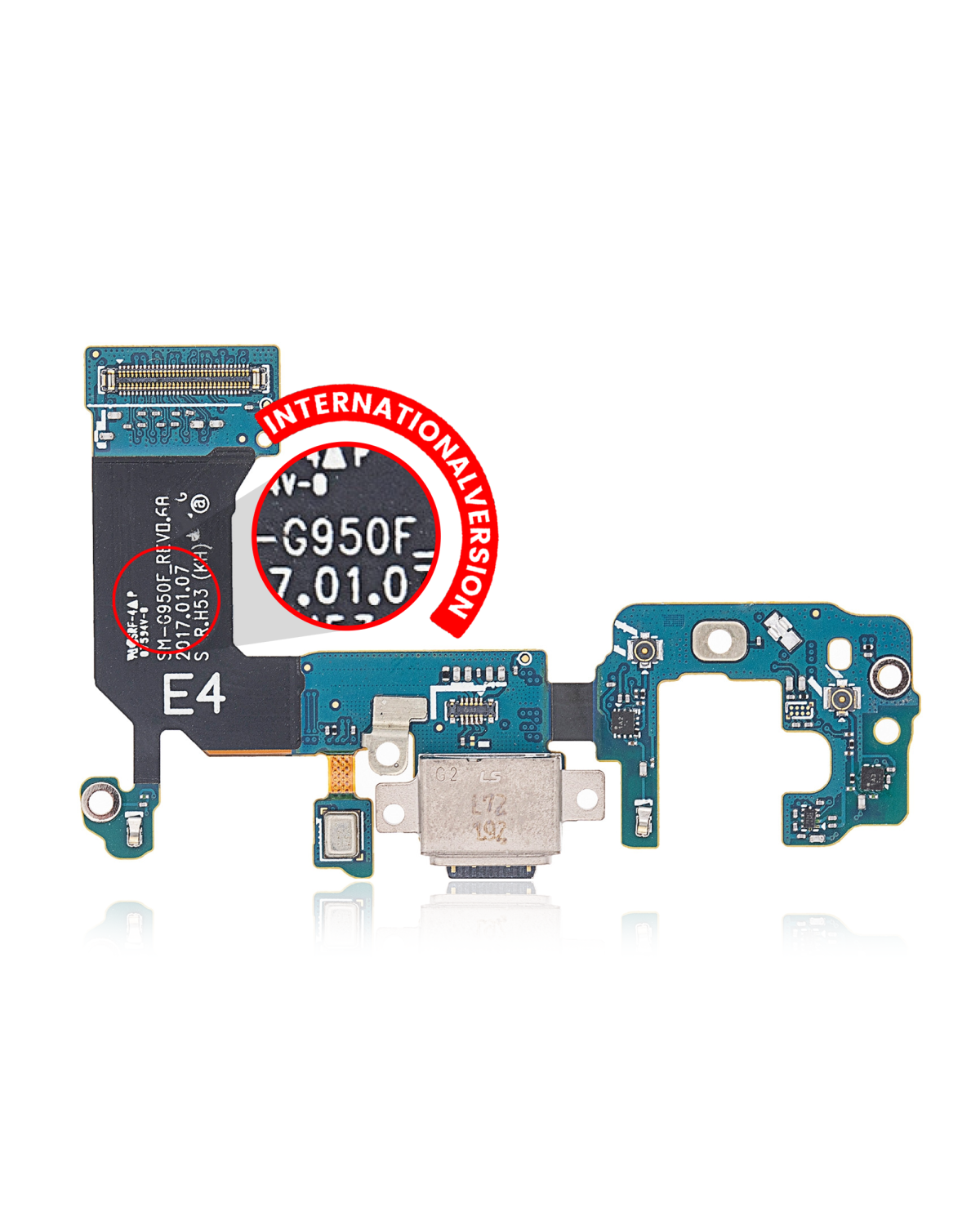 Samsung Galaxy S8 İle Uyumlu İçin Esnek (G950F) (Uluslararası Sürüm)  Kablolu Şarj Portu Uyumlu