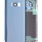 Samsung Galaxy S8 İle Uyumlu İçin Kamera Lensli Arka Kapak Camı  (Aftermarket Plus) (Mercan Mavisi)