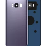 Samsung Galaxy S8 İle Uyumlu İçin Kamera Lensli Arka Kapak Camı  (Aftermarket Plus) (Orkide Grisi)