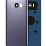 Samsung Galaxy S8 İle Uyumlu (Service Pack) Kamera Lensli Arka Kapak Camı (Orkide Grisi)
