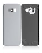 Samsung Galaxy S8 Plus İle Uyumlu Arka Kapak Camı Kamera Lensiyle  (Arktik Gümüş) - Görsel 2