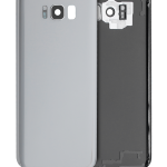 Samsung Galaxy S8 Plus İle Uyumlu Arka Kapak Camı Kamera Lensiyle  (Arktik Gümüş)
