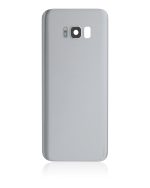 Samsung Galaxy S8 Plus İle Uyumlu Arka Kapak Camı Kamera Lensiyle  (Arktik Gümüş) - Görsel 3