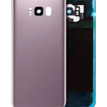 Samsung Galaxy S8 Plus İle Uyumlu Arka Kapak Camı Kamera Lensiyle  (Gül Pembesi)