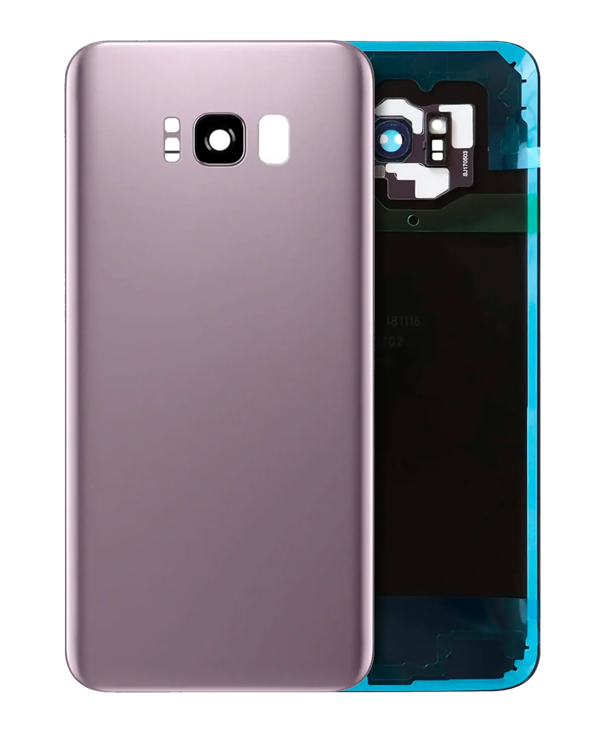 Samsung Galaxy S8 Plus İle Uyumlu Arka Kapak Camı Kamera Lensiyle  (Gül Pembesi) - Görsel 5
