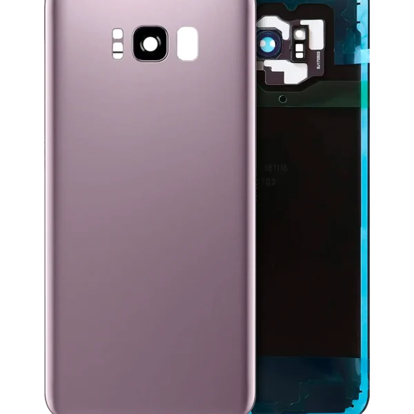 Samsung Galaxy S8 Plus İle Uyumlu Arka Kapak Camı Kamera Lensiyle  (Gül Pembesi)