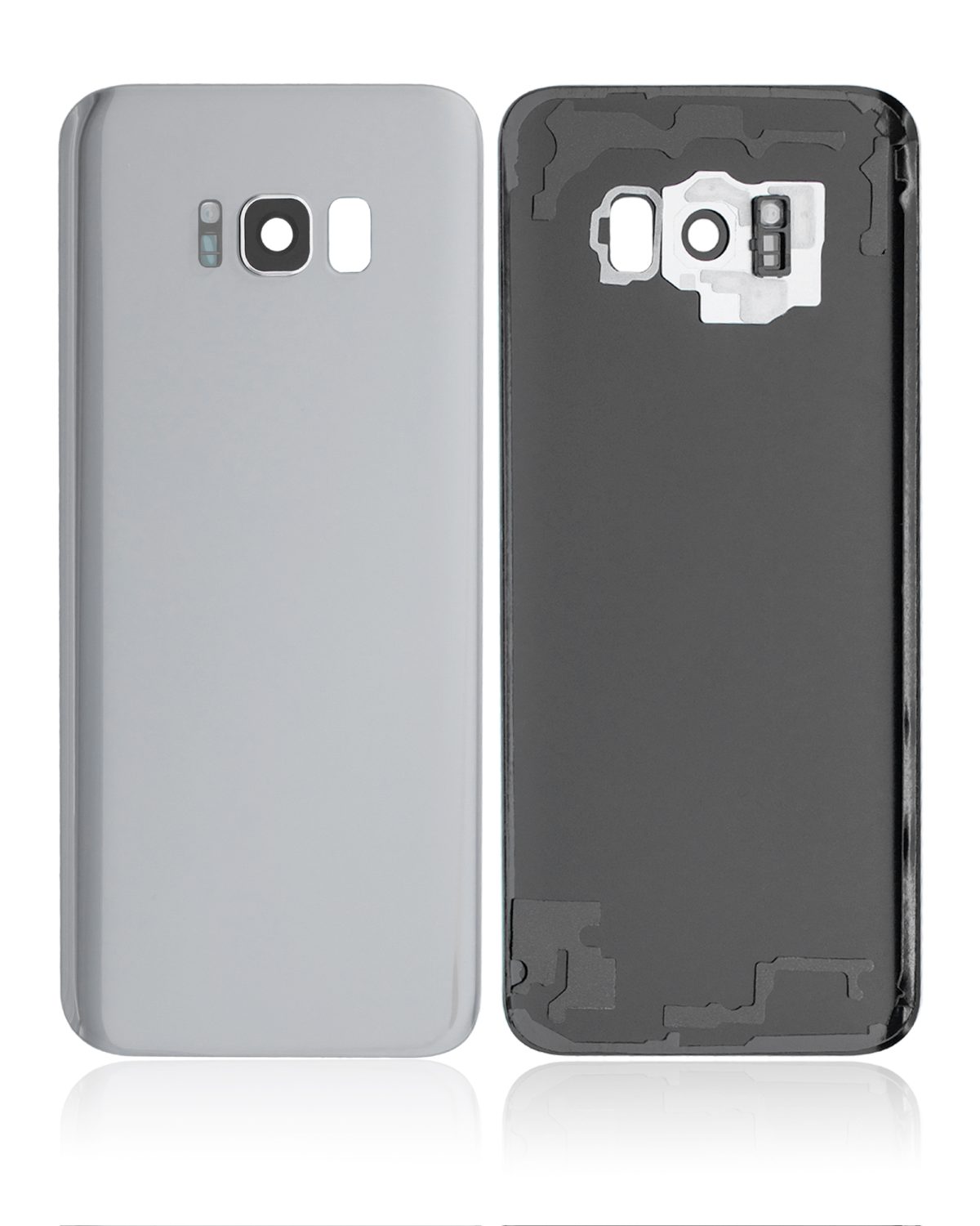 Samsung Galaxy S8 Plus İle Uyumlu Arka Kapak Camı Kamera Lensiyle Uyumlu (Servis Paketi) (Arktik Gümüş) - Görsel 2