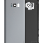 Samsung Galaxy S8 Plus İle Uyumlu Arka Kapak Camı Kamera Lensiyle Uyumlu (Servis Paketi) (Arktik Gümüş)