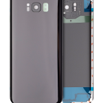 Samsung Galaxy S8 Plus İle Uyumlu Arka Kapak Camı Kamera Lensiyle Uyumlu (Servis Paketi) (Gece ​​Yarısı Siyahı)