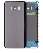 Samsung Galaxy S8 Plus İle Uyumlu Arka Kapak Camı Kamera Lensiyle Uyumlu (Servis Paketi) (Gece ​​Yarısı Siyahı)