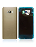 Samsung Galaxy S8 Plus İle Uyumlu Arka Kapak Camı Kamera Lensli  (Akçaağaç Altını) - Görsel 3