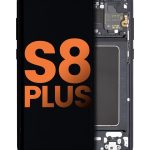 Samsung Galaxy S8 Plus İle Uyumlu Çerçeveli ekran Orijinal Ekranı (Leke: Sınıf D) (Gece ​​Yarısı Siyahı)