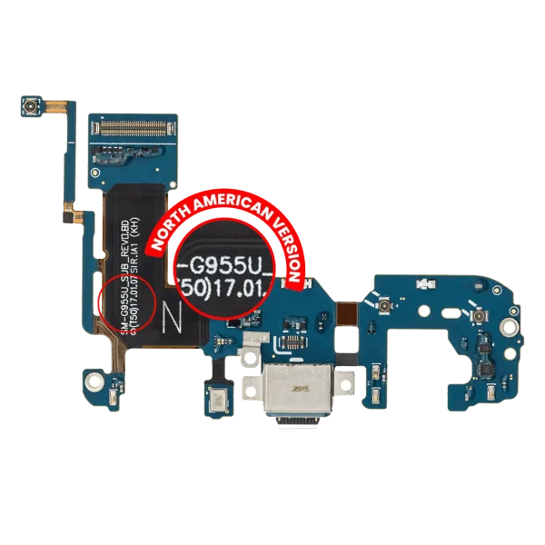 Samsung Galaxy S8 Plus İle Uyumlu (G955U) (ABD Sürümü) (Servis Paketi) Flex Kablolu Şarj Portu
