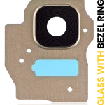 Samsung Galaxy S8 Plus İle Uyumlu İçin Çerçeve (Altın)  Halkalı Arka Kamera Lensi Uyumlu