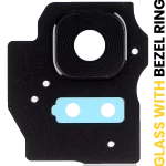 Samsung Galaxy S8 Plus İle Uyumlu İçin Çerçeve (Gece ​​Yarısı Siyahı)  Halkalı Arka Kamera Lensi