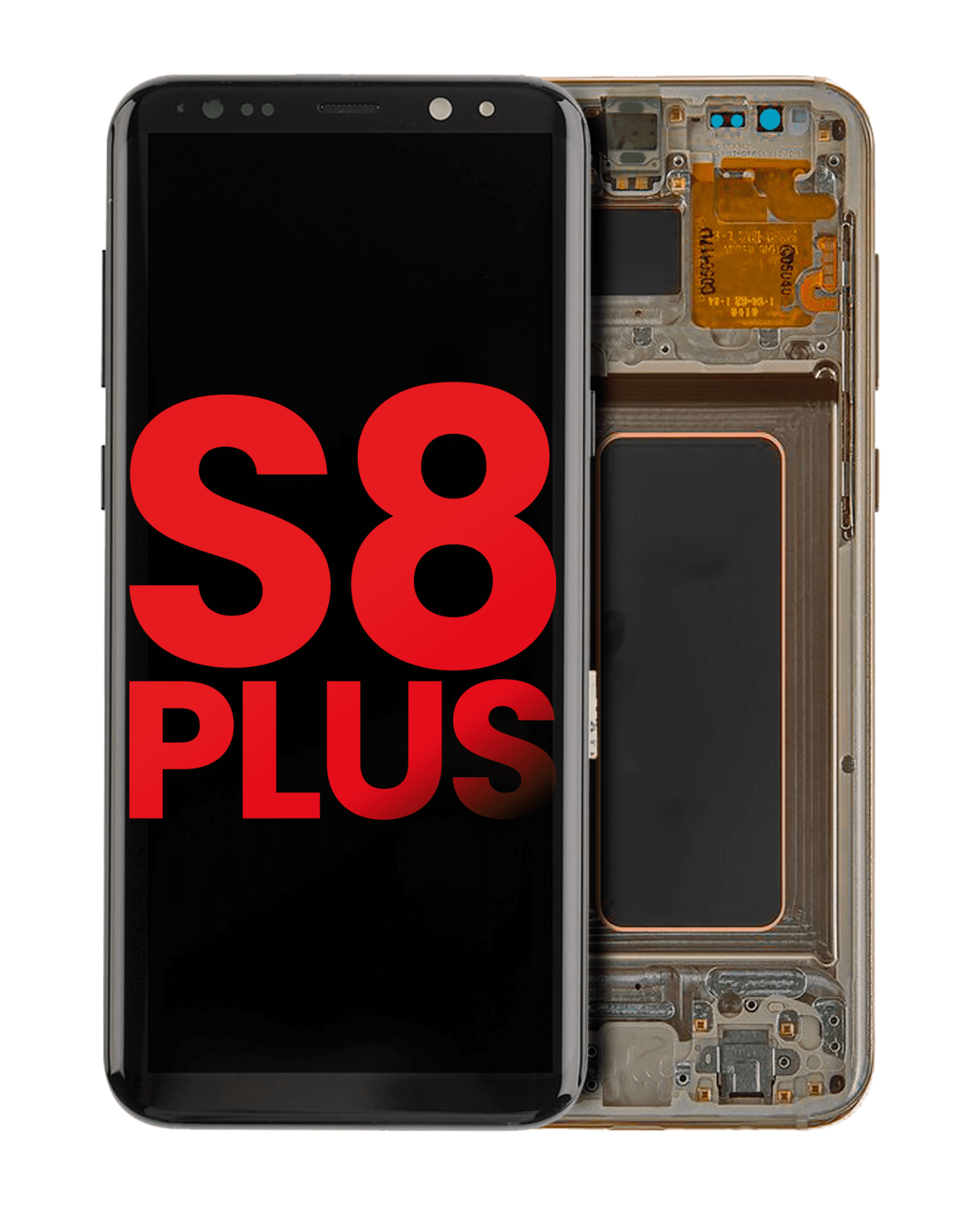 Samsung Galaxy S8 Plus İle Uyumlu İçin Çerçeveli ekran (Aftermarket Plus) (Akçaağaç Altını)