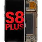 Samsung Galaxy S8 Plus İle Uyumlu İçin Çerçeveli ekran (Aftermarket Plus) (Akçaağaç Altını)