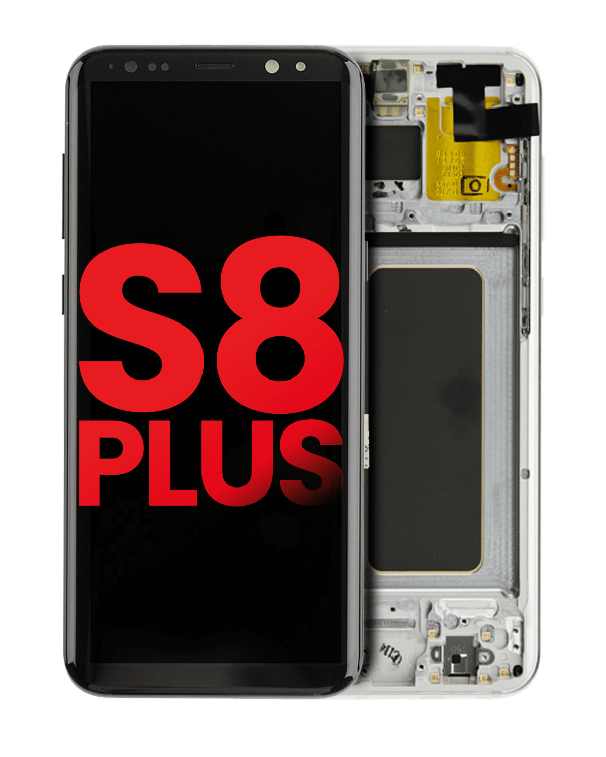 Samsung Galaxy S8 Plus İle Uyumlu İçin Çerçeveli ekran (Aftermarket Plus) (Arctic Silver)