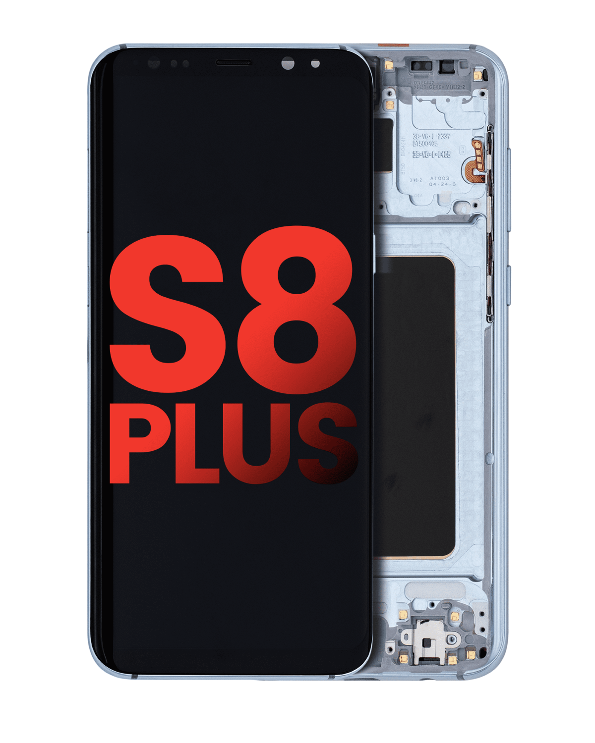 Samsung Galaxy S8 Plus İle Uyumlu İçin Çerçeveli ekran (Aftermarket Plus) (Mercan Mavisi)