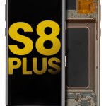 Samsung Galaxy S8 Plus İle Uyumlu İçin Çerçeveli ekran Orijinal (Akçaağaç Altını)  Orijinal Ekranı
