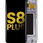Samsung Galaxy S8 Plus İle Uyumlu İçin Çerçeveli ekran Orijinal (Arctic Silver)  Orijinal Ekranı